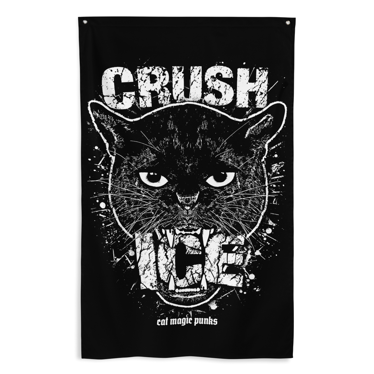 CRUSH ICE Flag – Cat Magic Punks
