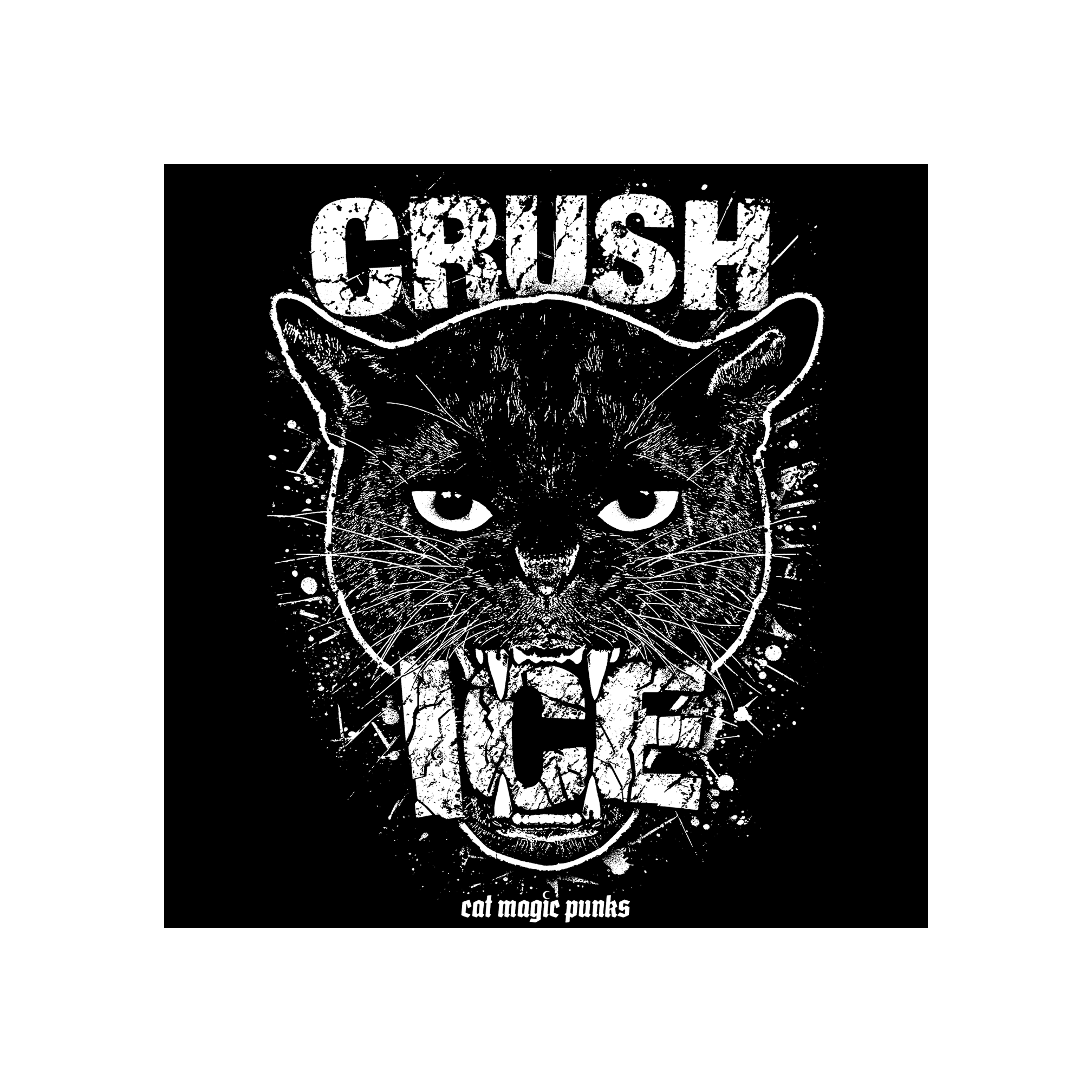 CRUSH ICE Square Magnet – Cat Magic Punks