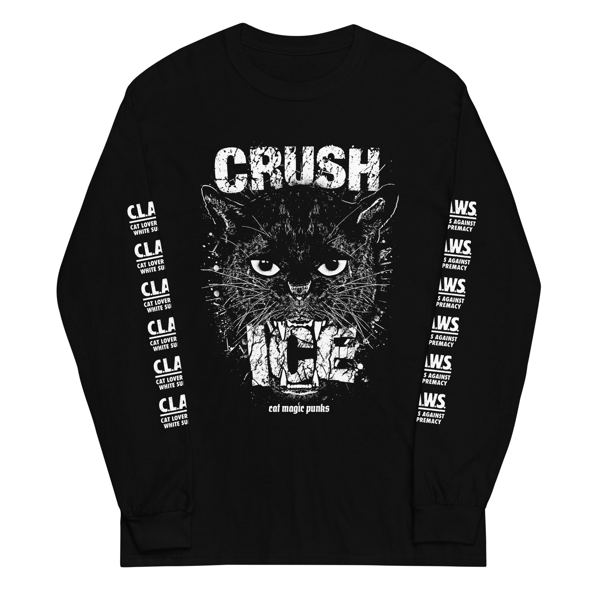 CRUSH ICE Long Sleeve Shirt – Cat Magic Punks